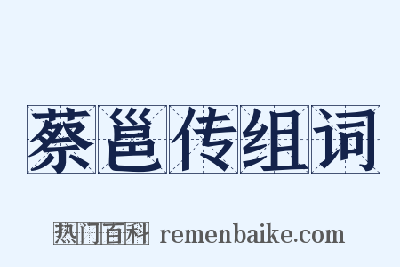 蔡邕传组词是什么意思的图片